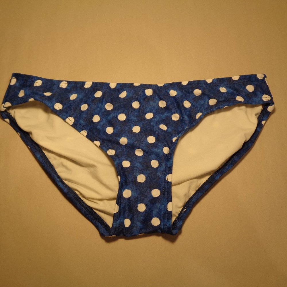 Coco Rave Size Medium CLASSIC Blue White Polka Dot New Bikini Bottom
